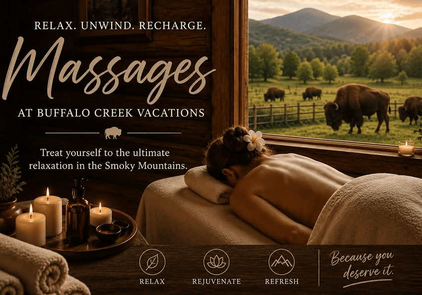 Woman receiving massage with scenic mountain view.
